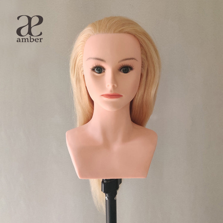 Mannequin Head Hair 100% Real Hair With Shoulders