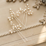 Handmade Freshwater Pearls Wedding Hair Pins Piece