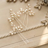 Handmade Freshwater Pearls Wedding Hair Pins Piece